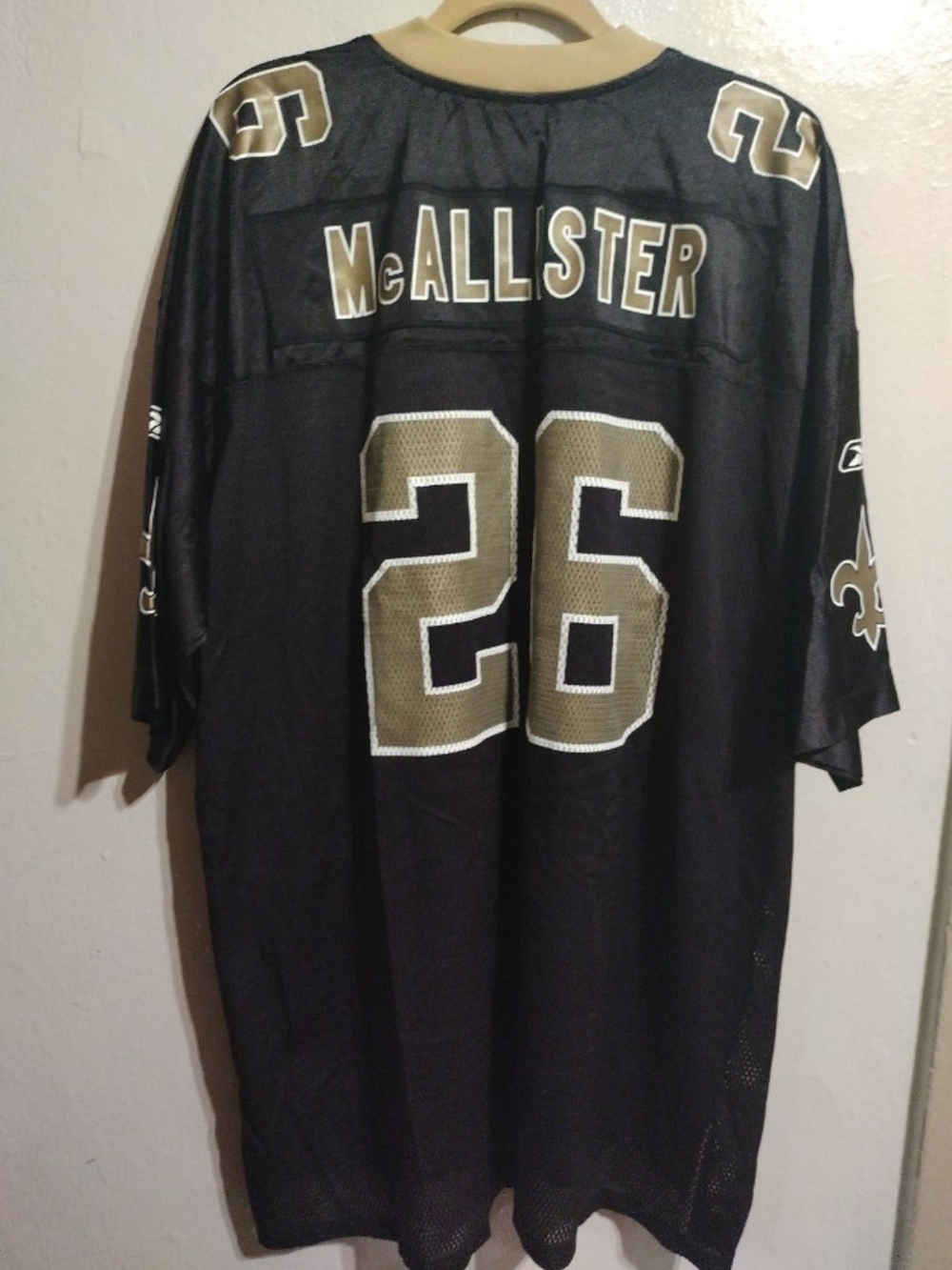 NWOTNFL Reebok Deuce McAllister Black New Orleans Saints Retired Player#26Jersey
